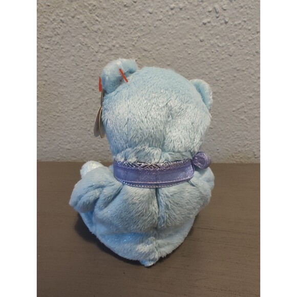 TY Lani Beanie Baby Plush Toy Light Blue Bear w/ Silver Flecks Vintage 2004 - Picture 13 of 13